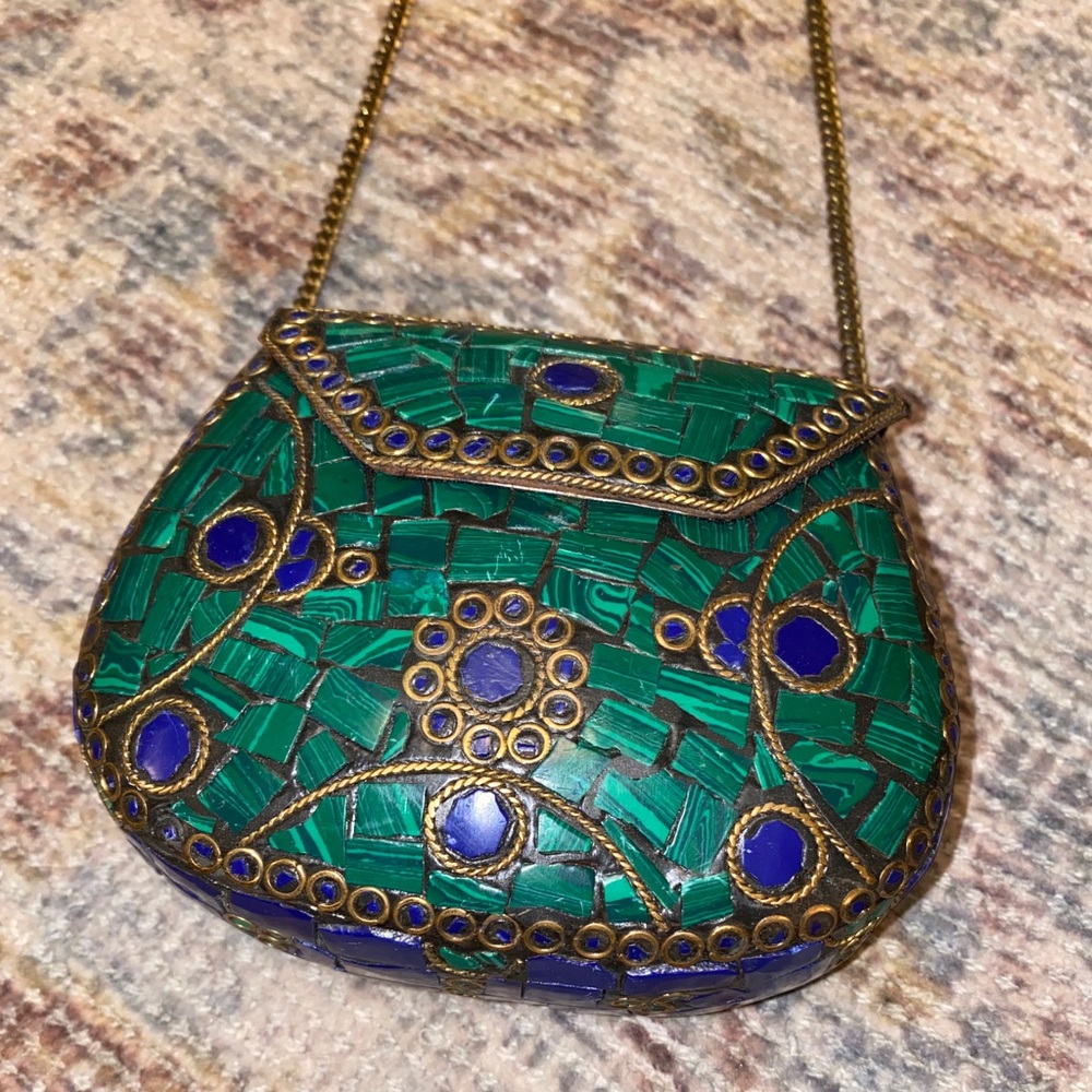 Boutique Mosaic Mini Purse with Chain Strap